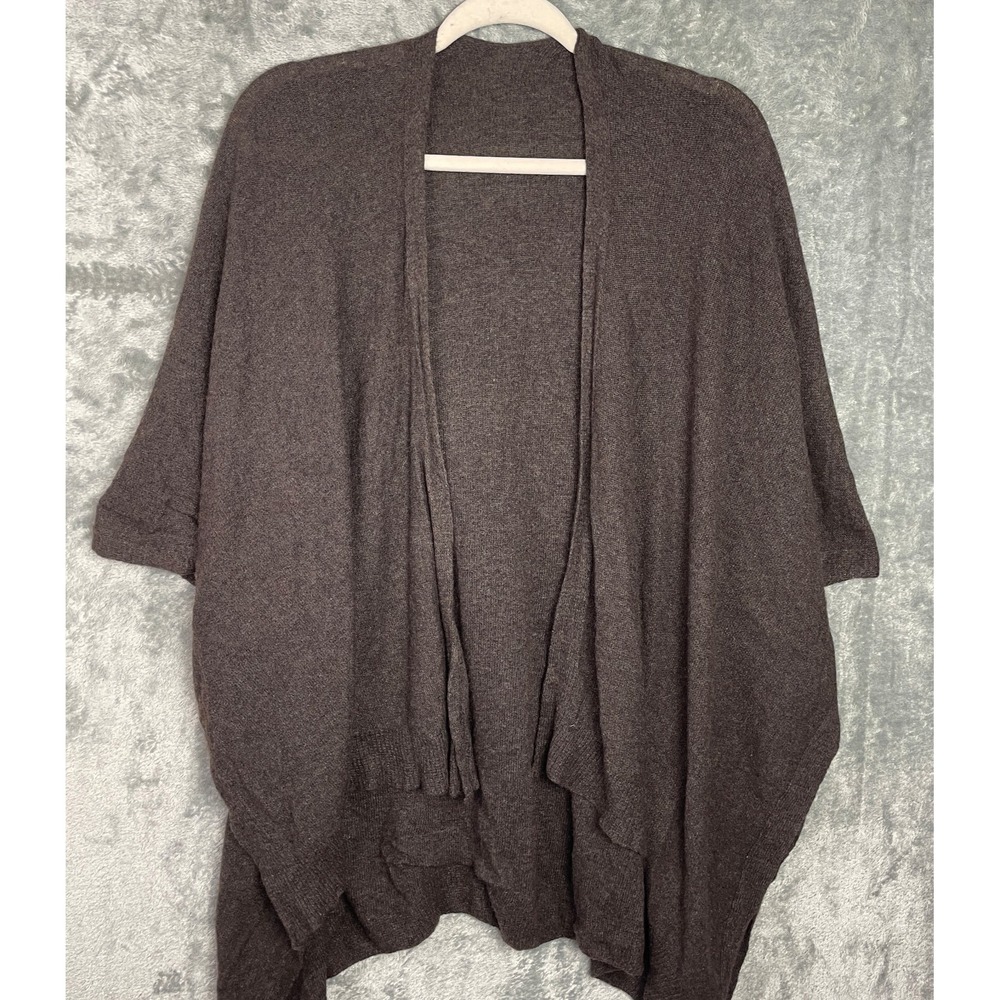 Made in Italy Cashmere Collection Wrap Poncho‎ Shawl Lux OS Brown Quiet Luxury